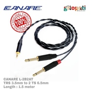 HP Canare L-2b2at TRS 3.5mm to 2 TS 6.5mm 150cm cable laptophp etc.