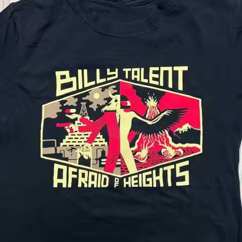 Billy Talent afraid of Heights Tour 2side t shirt KK849