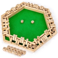 ropoda Shut The Box Game, Upgraded 1-6 Player Wooden Board Games for Adult and Kids, Shut The Box Di