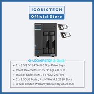 Asustor AS6702T 16GB Ram Default 0TB or Bundles With x2 HP EX950-2TB SSD / Samsung QVO 870 4TB x2