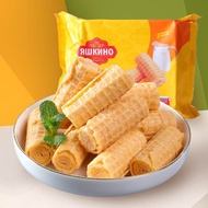 KDV Egg Roll Chocolate Sweetened Condensed Milk Wafer Snack Russian Brand Biscuit 160g Bag Aromatic 