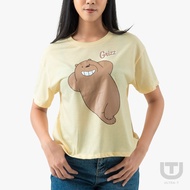 DOSH-UT WOMENS CROPPED TOPS WE BARE BEARS เสื้อครอป FLWBWT1008-YE