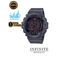 Jam Sukan Digital AE-1500WH | Waterproof 100M | Stopwatch Alarm | Outdoor Tactical Watch | Blue Band