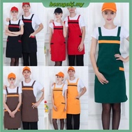 Fashion Men Women Solid Cooking Kitchen Restaurant Bib Apron Dress with Pocket Home kitchen fire apr