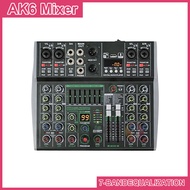OneAudio 🎧 AK MIXER มิกเซอร์เสียง 4/6/8 ช่อง มิกเซอร์ดิจิตอลแบบมืออาชีพ พร้อม Bluetooth USB เอฟเฟกต์