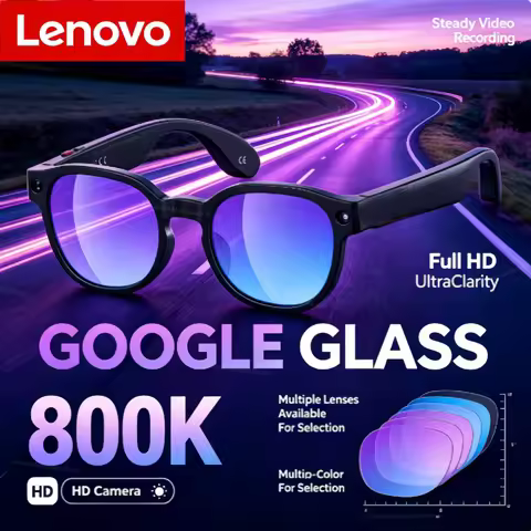 Lenovo True 800W Smart AI Glasses Video Camera Multifunctional AI Translation Meeting Minutes Music