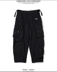 WISDOM® × PERSEVERE - LOOMED ECHOES - STYLE 03 TAPERED PANTS - BLACK L