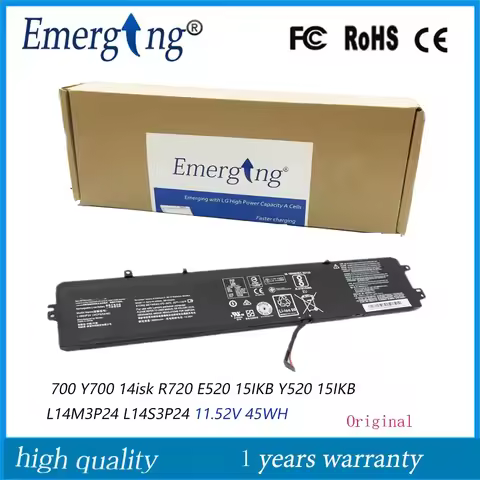 11.1V 45Wh New L14M3P24 Laptop Battery For Lenovo Xiaoxin 700 Y700 14isk R720 E520 15IKB Y520 Legion