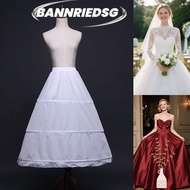 White 3-Hoop Crinoline Petticoat - Long Under-skirt Enhancer