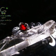 晶晶工坊*Love2hm【羽翼】石榴石 s925活口純銀戒指
