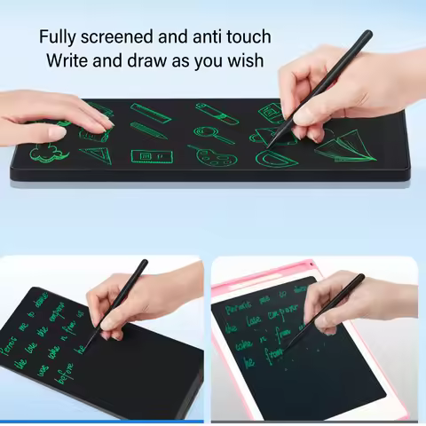 LCD Writing Board 6.5inch Electronic LCD Hand Drawing Board Green Screen Display Thin Lines Frameles