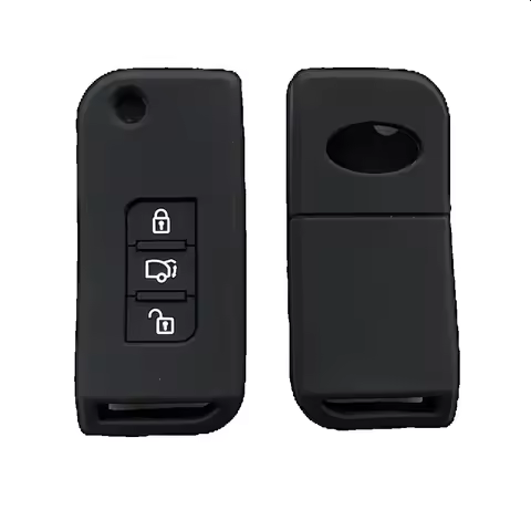3 Buttons Silicone Car Key Case Cover Rubber Skin Protector for Mahindra Roger XUV 500 Flip Folding 