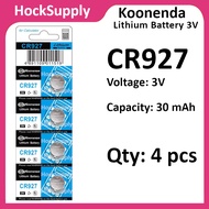[4pcs $4.40] Koonenda CR927 Lithium Cell Button Battery 3V