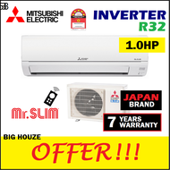 ♨❁5 STAR Mitsubishi Electric 1HP INVERTER Aircond Air Conditioner MSY-JS10VF R32 Refrigerant Gas 1.0
