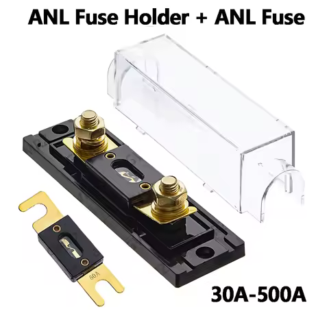 1set ANL-H ANL-B 100A 200A Transparent Car Fuse Box ANL Fuse Holder Distribution in line 0 4 8 GA Po