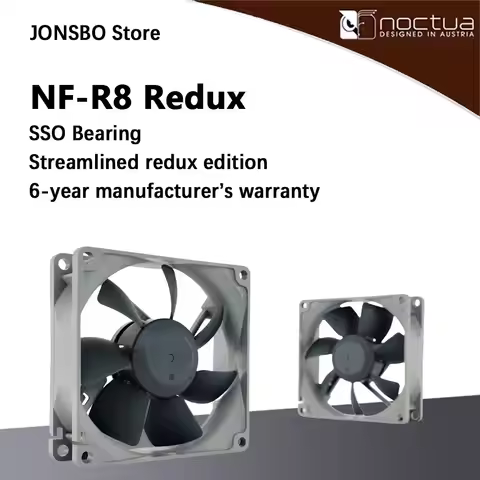 Noctua NF-R8 Redux 80mmx80mmx25mm 1200RPM Low Noise Fan 8cm Fan Case SSO Bearing 6 Years Warranty
