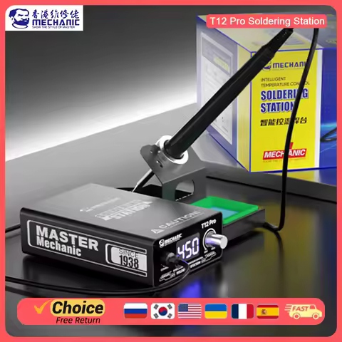 MECHANIC T12Pro Adjustable 40-500°C 75W Anti-Static Constant-Temperature Heating Repair Soldering To