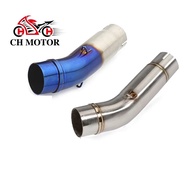 Motorcycle exhaust pipe For HONDA CB400 Motorcycle Exhaust middle pipe Round Muffler CB400 Slip-On a