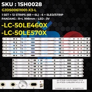 Backlight TV 50 Inch SHARP LC-50LE460X LC-50LE570X GJD500611001-X3-L