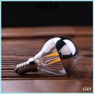 WITTE Crystal Light Bulb, Warm White semi-plated LED Light Bulb, 2023 E12/E14/E26/E27 Candle Incande