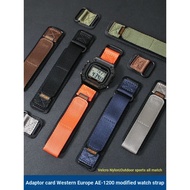 [Free Installation Tool] Adapt to Casio AE1200/1300/F91W/W218/F108 Small Square Modified Velcro Nylo