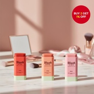 Orange Tinted Blush Stick, Multifunctional Cream Blusher, Natural Cheek and Face Rouge, High Color, 