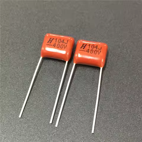20pcs CBB capacitor 104 400V 104J 0.1uF 100nF P10 CL21 Metallized Polypropylene Film Capacitor