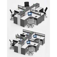 Combination 6 People Computer Furniture Office Work Position Office Beijing Position Financial Table