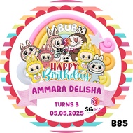55PCS STICKER BIRTHDAY PARTY, AQIQAH LABUBU WINX CLUB