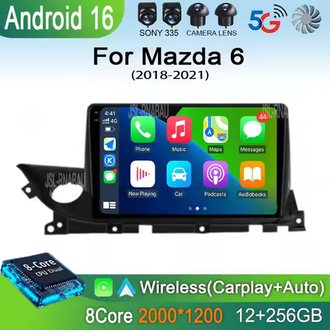 Android 16 Wireless Carplay Auto Car Radio For Mazda 6 Mazda6 III 3 GJ GL ATENZA 2018 - 2021 Multime