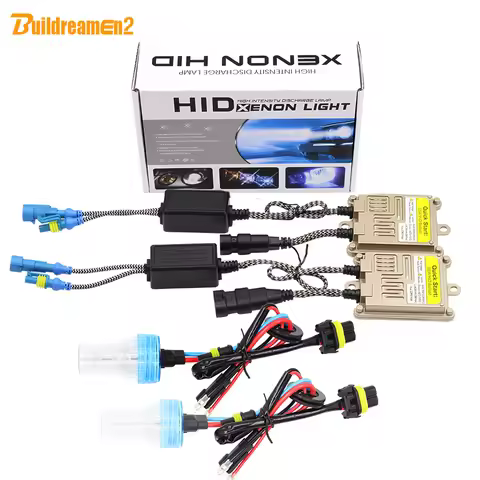 Buildreamen H1 H3 H7 H8 H9 H11 880 881 9005 9006 9012 55W HID Xenon Kit AC Ballast Bulb 3000K-8000K 