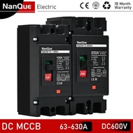 DC Circuit Breaker 2P 600V MCCB 63/80/100/125/200/250 Amp Recycle Fuse Solar Panel Battery Power Pro