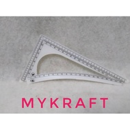 MINI RULER / PEMBARIS MINI pembaris sesiku L & pembaris lengkung