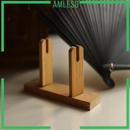 [Amleso] Wooden Stand for Oriental Decorative Fans fan for hand exhibit Rack Decor