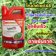 ไกล โฟเซต48 ขนาด 4 ลิตร ชนิดดูดซึม กำจัดหญ้าใบแคบ ปราบยากทุกชนิด