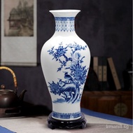 Jingdezhen Ceramic Vase Blue and White Porcelain Vase Decoration Living Room Floor Large Vase Home Decoration Crafts