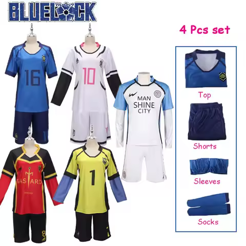 Blue Lock Anime Cosplay Costume Ness Kaiser Isagi Reo Nagi Sae Shidou Chigiri Hiori Bastard Munich T