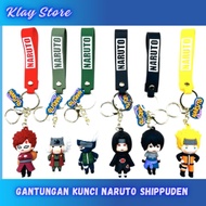 GANTUNGAN Naruto Shippuden keychain 3D Character Naruto Itachi Gaara Sasuke Kakashi Jiraya Motif key