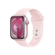 Apple Watch Series 9 智能手表41毫米粉色铝金属表壳 亮粉色运动型表带S/M【GPS款】MR933CH/A