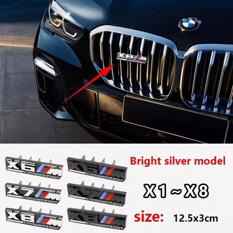 3D ABS Car Front Grille Badge Emblem For BMW M XM2 XM3 XM4 X5M XM6 M7 F48 G01 E84 E83 F39 F10 F30 G1