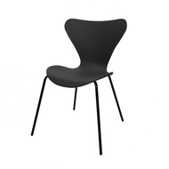 Global House PULITO เก้าอี้พลาสติก รุ่น CURVEY-04 ขนาด 50x52x81 ซม. สีดำ รับประกันของเเท้!