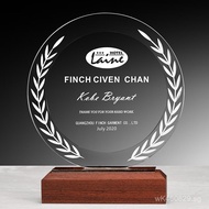 Commemorative Trophy Medal Corporate Customized Award Creative Engraving Authorized Plaque Crystal S