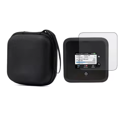 Protect Case Storaage Bag +LCD Screen Protector Shield for NETGEAR Nighthawk M5 5G MR5200 5100 Mobil