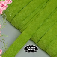 (Harga Per Meter) Karet Soft Elastis Hijau Cantik Lebar 15 Cm