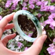 天然翡翠 緬甸 A玉 玉鐲 • 花青翡翠福鐲