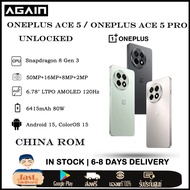 Original Oneplus Ace 5 Oneplus Ace 5 Pro 5G China version Snapdragon 8 Gen 3 6.78" AMOLED 120Hz Disp