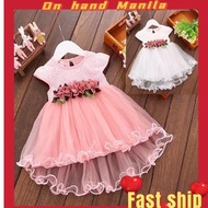 gown for ninang wedding 【on hand】 Baby Baptismal Dress For Girl 1 Year Old Christening Tutu Dress