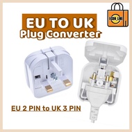 (1 PCS) EU To UK Power Converter FUSED EURO 2 Pin Plug To UK 3 Pin Plug Open Cap Top Travel Socket A