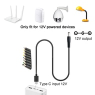 USB ชนิด C PD ถึง12V 3.5/4.0/4.8 5.5X2.5มม. สายเคเบิลเพาเวอร์100ซม. 65W สูงสุด