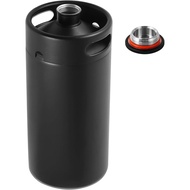 Stainless Steel Mini Keg Growler, 128oz Matte Black Mini Beer Keg, Carbonated Beer Growler Mini Kege